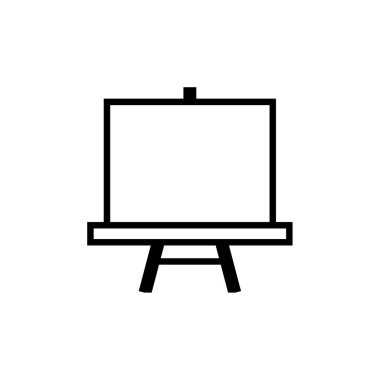 Web ve mobil uygulama tasarımınız için beyaz arkaplanda karatahta simgesi vektörü izole edildi, karatahta logosu kavramı