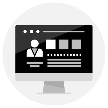 Kullanıcı profil simgesi vektör resimleme arkaplanı 