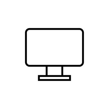 bilgisayar vektörü ince çizgi simgesi