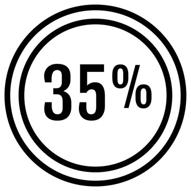 % 35 web simgesi basit illüstrasyon