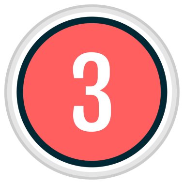 beyaz arkaplanda izole edilmiş sayı simgesi çizimi