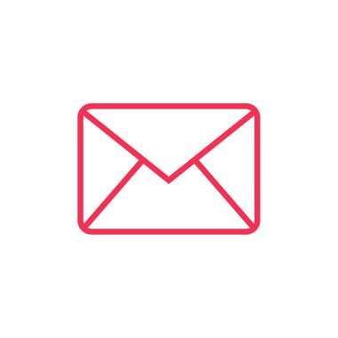 zarf e- posta simgesi, vektör illüstrasyonu