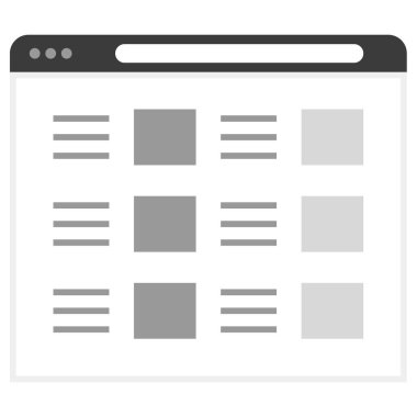 İnternet sitesi. Web simgesi basit illüstrasyon 