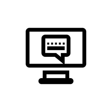 SMS & Metin Mesajlaşması ikon vektör çizimi