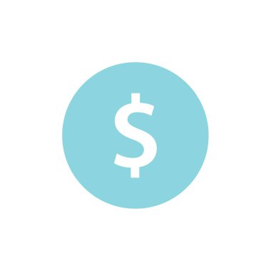 Dolar işareti simgesi, vektör çizimi