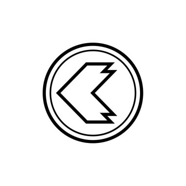 Sol ok simgesi, vektör illüstrasyonu