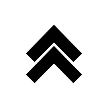 yukarı ok simgesi, vektör illüstrasyonu