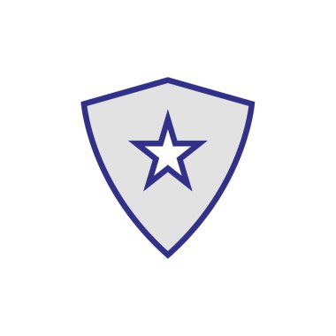 kalkan ikon vektör illüstrasyonu