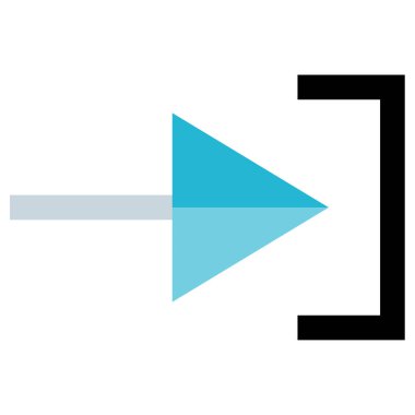 ok simgesi vektör illüstrasyonu   