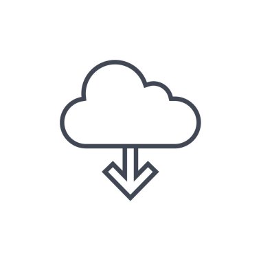 bulut hesaplama simgesi, vektör illüstrasyonu