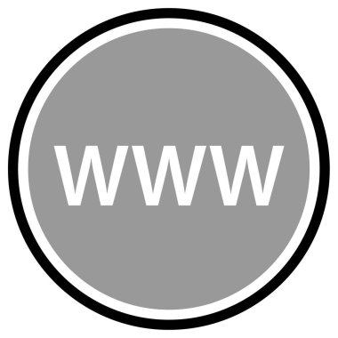 Siyah ve beyaz daireli parlak simge