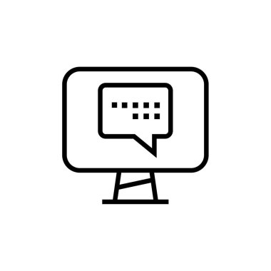 SMS & Metin Mesajlaşması ikon vektör çizimi