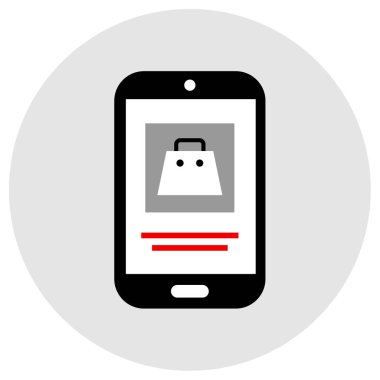 e-ticaret ve alışveriş ikonu konsept vektör çizimi  