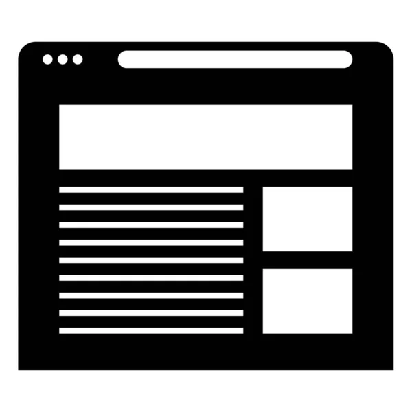 Browser Window Icon Flat Design Vector Illustration — Stock Vector