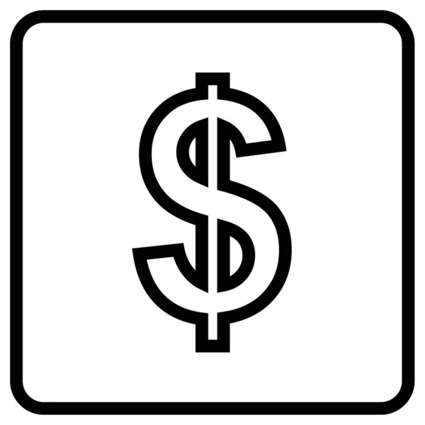 Графічний Значок Долара Проста Ілюстрація Грошового Знака Сша — стоковий вектор