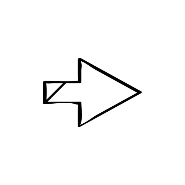 Forward Direciton Point Pointer Icon Vektor Illustration — Stockvektor