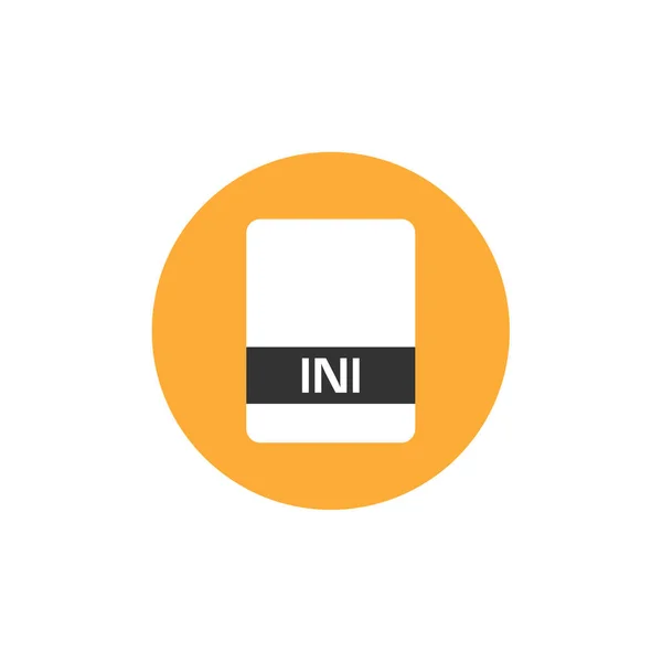 Ini File Name Extension Icon — Stock Vector