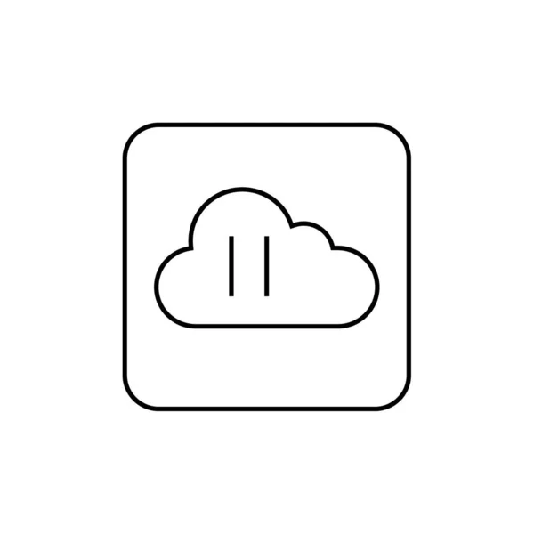 Cloud Computing Ikone Flache Bauweise Vektorillustration — Stockvektor