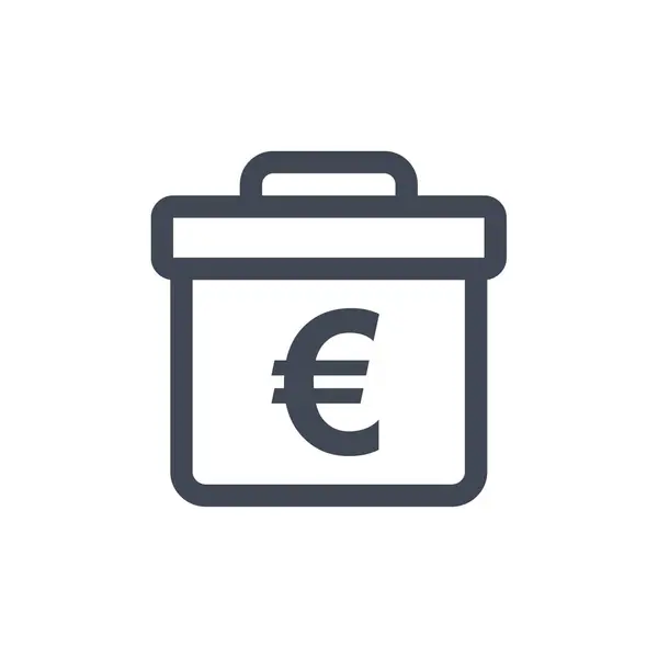 Euro Ikona Vektorové Ilustrace — Stockový vektor