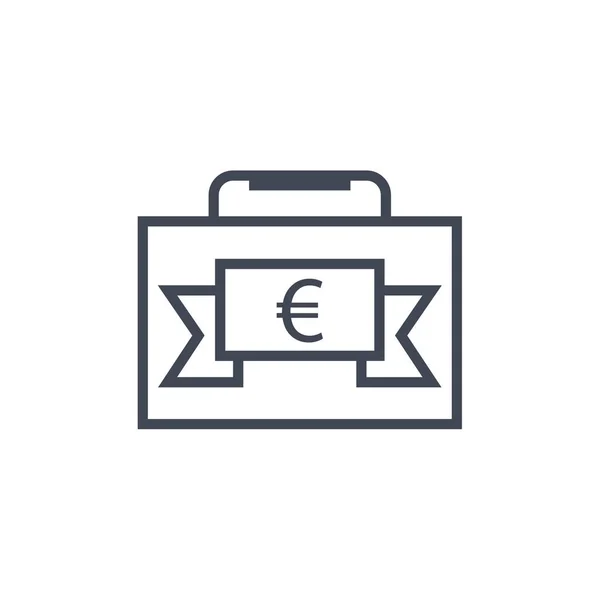 Ikona Měnu Euro Vektorové Ilustrace — Stockový vektor