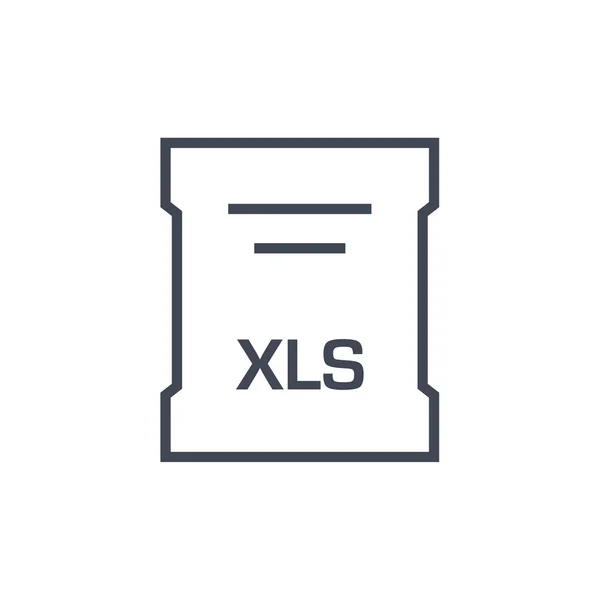 Xls Icono Formato Archivo Vector Ilustración Diseño Simple — Vector de stock