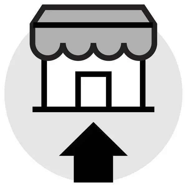 Winkel Web Icoon Eenvoudige Illustratie — Stockvector