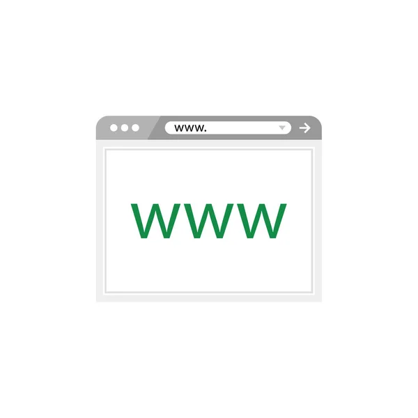 Webseite Web Symbol Einfache Illustration — Stockvektor
