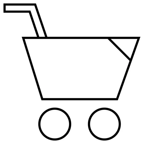 Ikona Koszyka Zakupów Wektor Ilustracja — Wektor stockowy