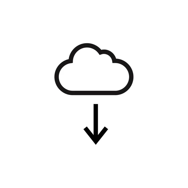 Cloud Download Web Icon — Stock Vector