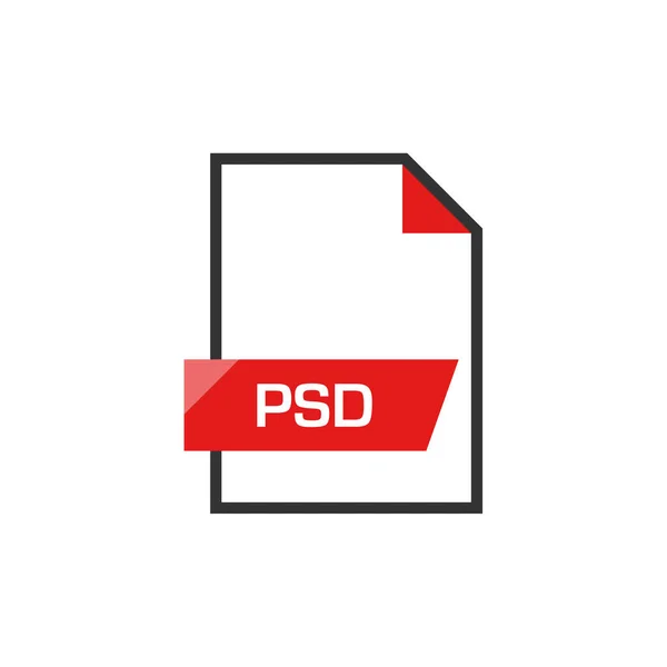 Psd Dateiformat Symbol Vektorillustration Einfaches Design — Stockvektor