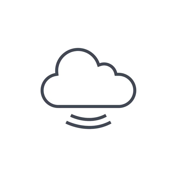 Cloud Computing Icon Flat Design Vector Illustration — Stock Vector