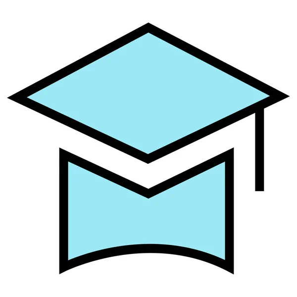 Absolventenmütze Web Symbol Einfache Illustration — Stockvektor