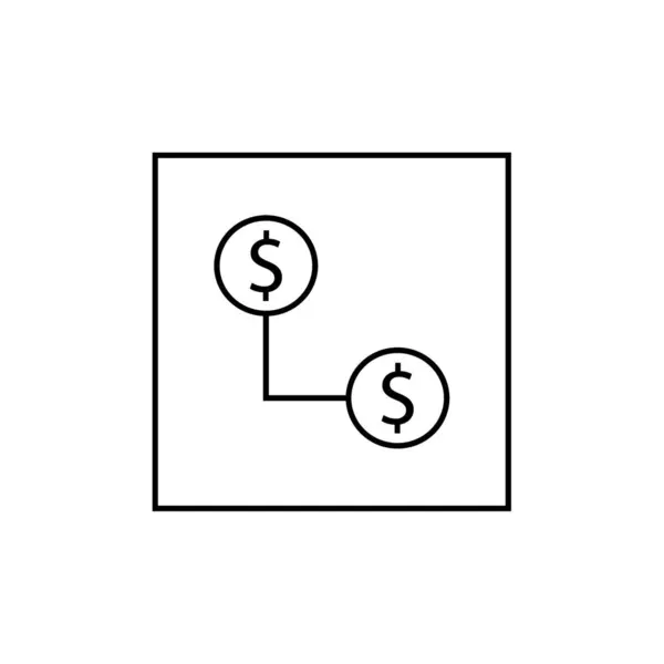Διάνυσμα Δολάριο Λεπτή Γραμμή Εικονίδιο — Διανυσματικό Αρχείο