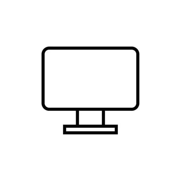 Computer Vektor Symbol Für Dünne Linien — Stockvektor