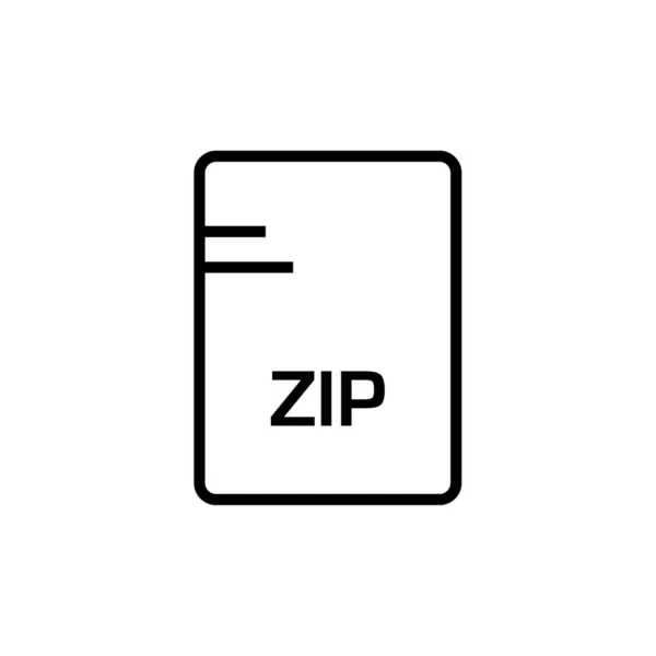 Zip 아이콘 Vector Illustration Simple Design — 스톡 벡터