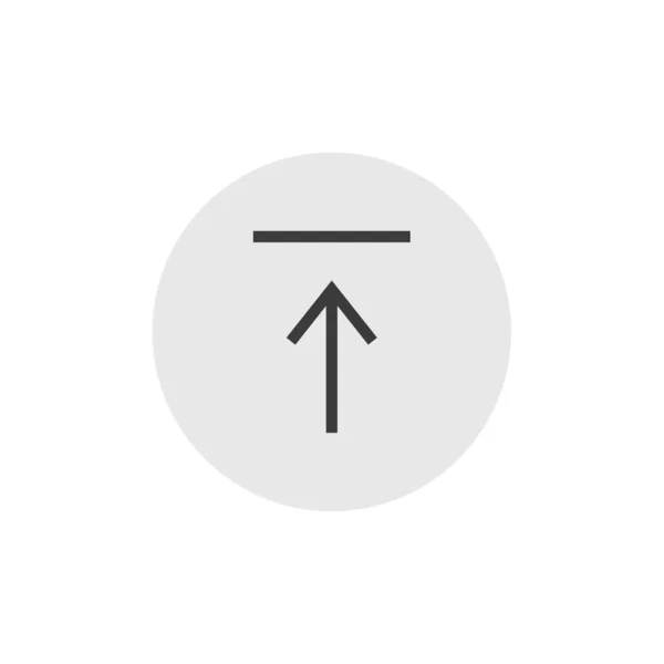 あなたのウェブとモバイルアプリのデザインのための白い背景に隔離された矢印アイコンベクトル 下のロゴコンセプト — ストックベクタ