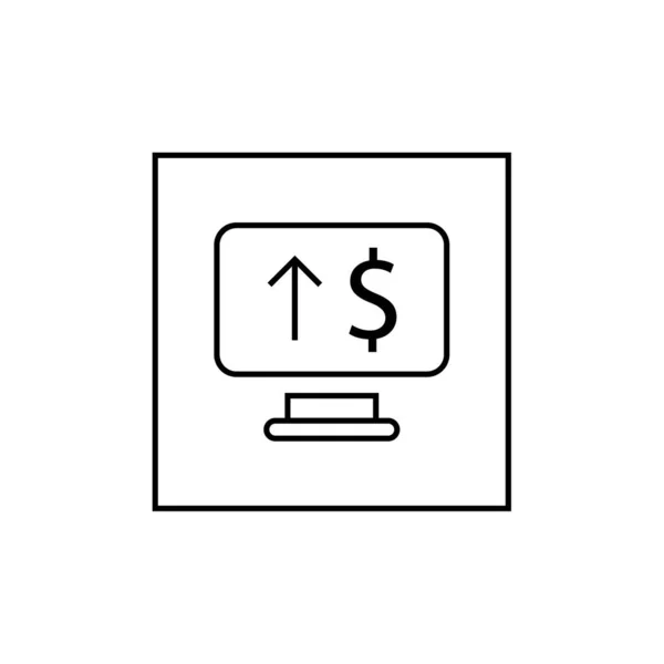 Ikona Bankowości Internetowej Ilustracja Wektora — Wektor stockowy