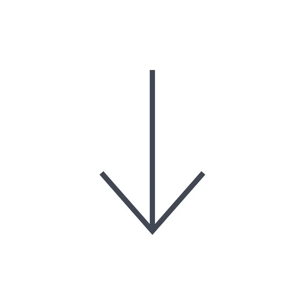 Flèche Vers Bas Illustration Vectorielle Icône — Image vectorielle