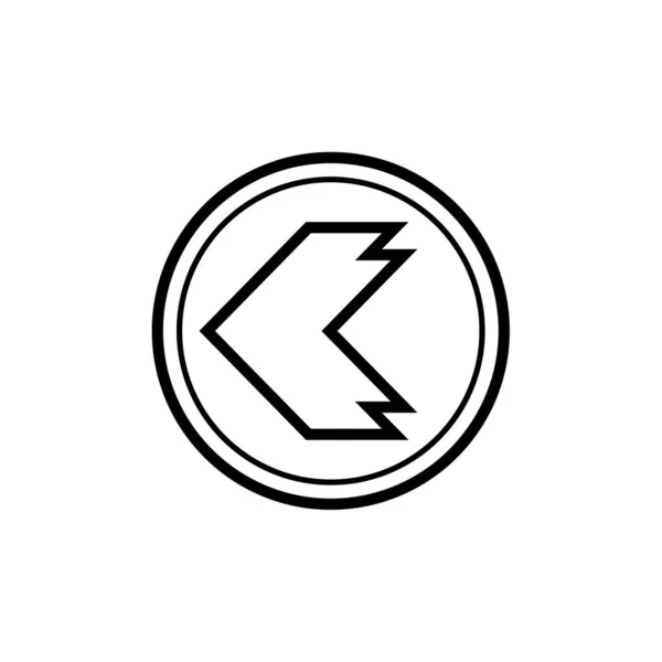 Icono Flecha Izquierda Ilustración Vectorial — Vector de stock