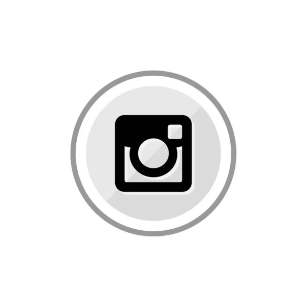 Ilustração Câmera Foto Logotipo Mídia Social — Vetor de Stock