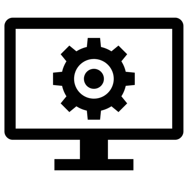 Configurações Ícone Web Ilustração Simples — Vetor de Stock