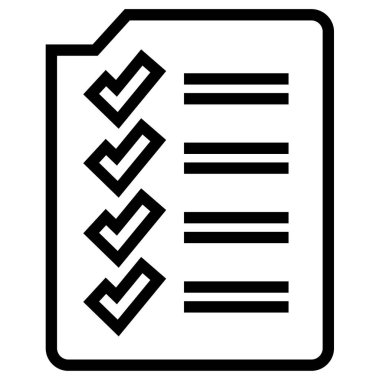 Kontrol listesi. Web simgesi basit illüstrasyon