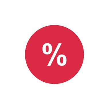 yüzde web simgesi basit illüstrasyon