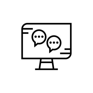 SMS & Metin Mesajlaşması ikon vektör çizimi