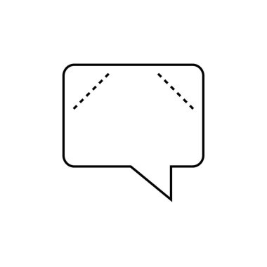 SMS & Metin Mesajlaşması ikon vektör çizimi