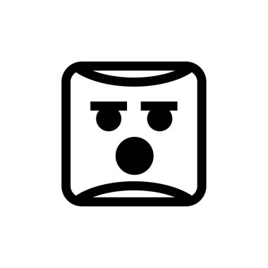 emoji yüz simgesi vektör çizimi tasarımı
