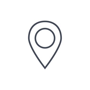 Gezinti PIN basit simgesi, vektör çizim