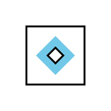 Bir kare simgenin vektör illüstrasyonu