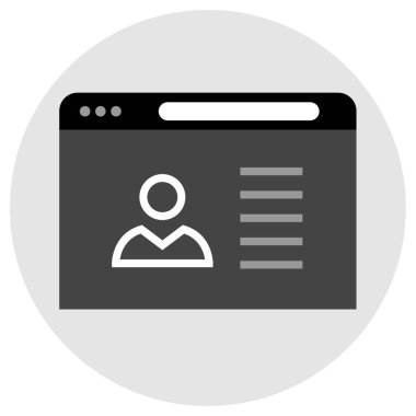 tarayıcı pencere simgesi. düz dizayn. vektör illüstrasyonu. 