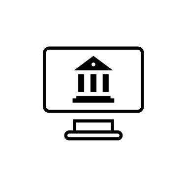 Banka simgesi, vektör illüstrasyonu